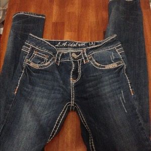L.A IDOL SKINNY JEANS SIZE 5